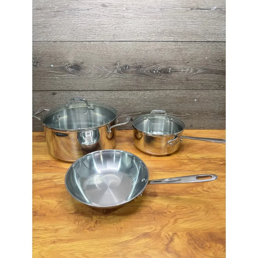 All Clad Emeril Copper Core 2 qt Pan +6 qt stock pot + 8